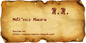 Müncz Maura névjegykártya